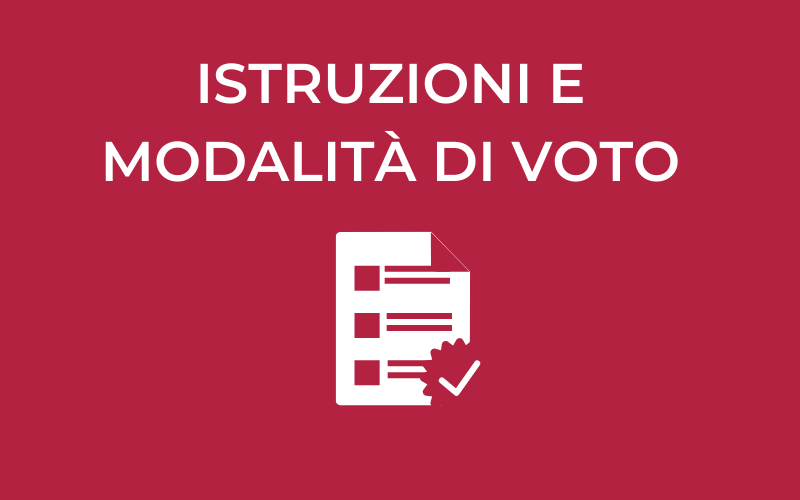 Istruzioni e modalità di voto