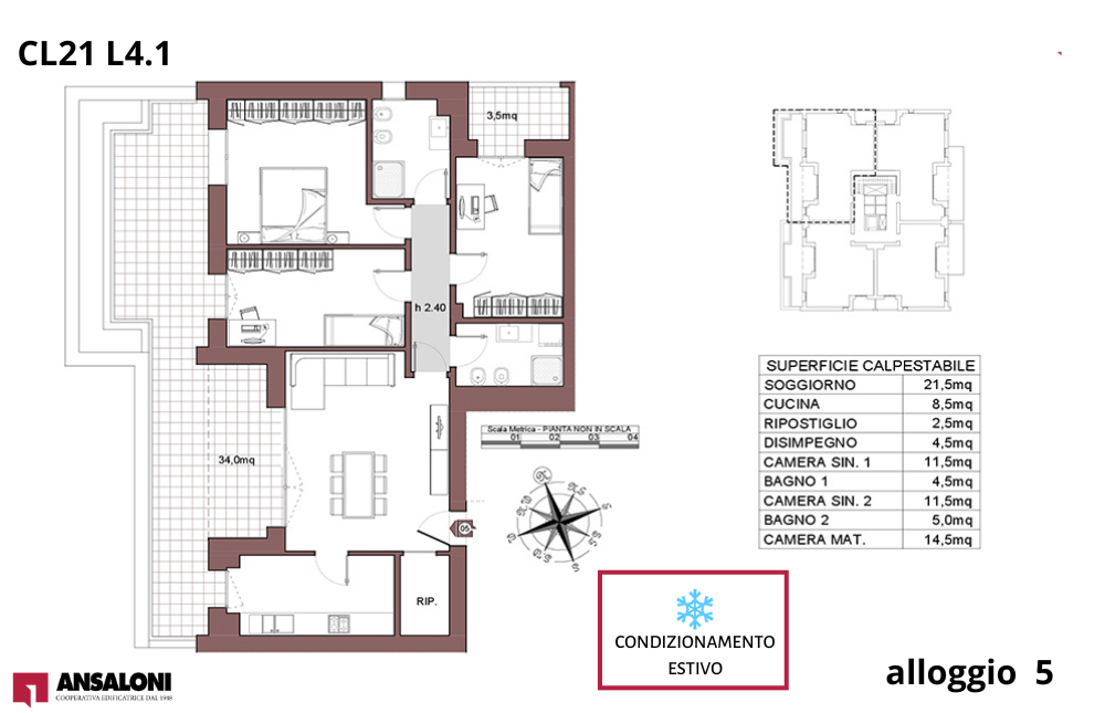 5.L4.1-CL21 -appartamento-CALDERARA -pianta-ansaloni