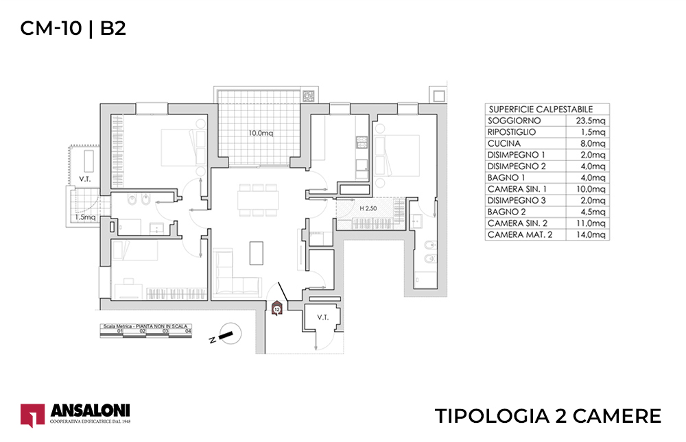 CASTEL MAGGIORE – COUNTRY CLUB – Appartamento 12 – Via Galliera