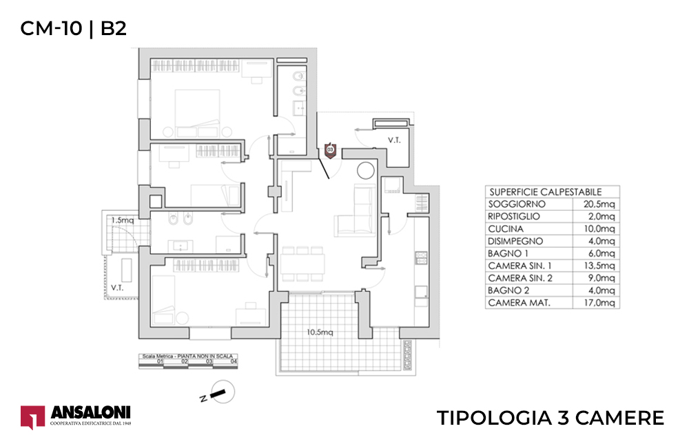 CASTEL MAGGIORE – COUNTRY CLUB – Appartamento 3 – Via Galliera